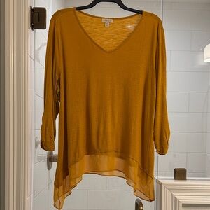 Style & Co. Mustard V-Neck Tunic